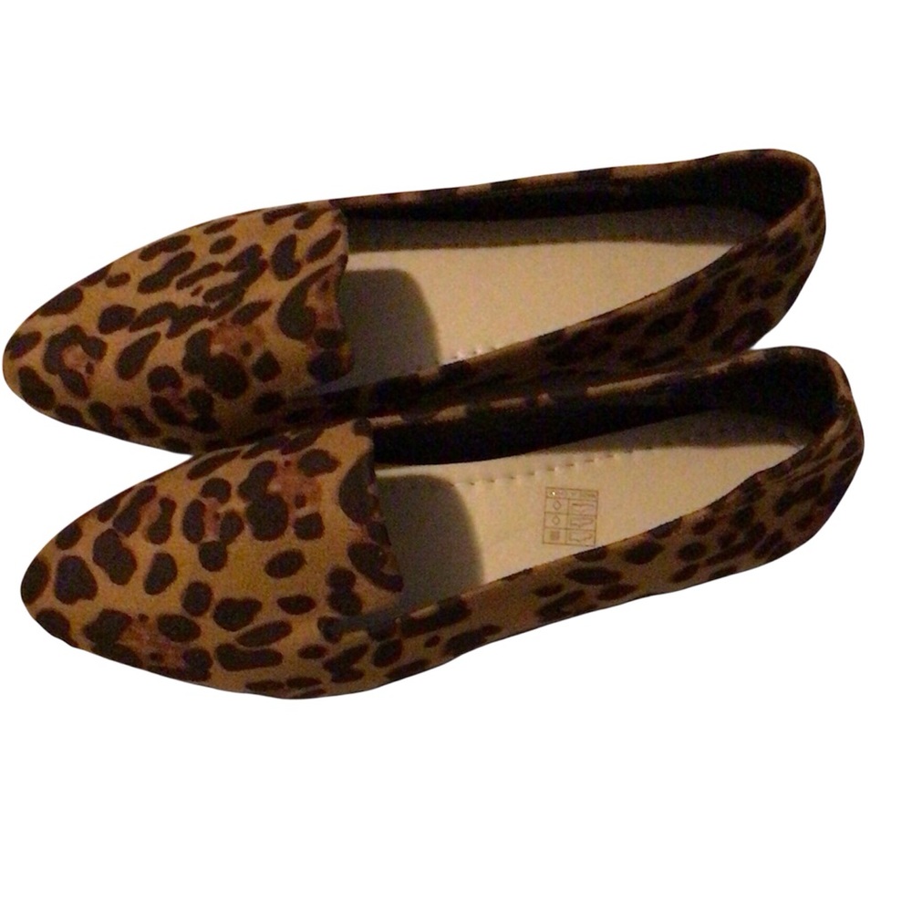 Leopard Print Women's Slip-On Flats - Brown Brand New Size CN 42 US 9.5